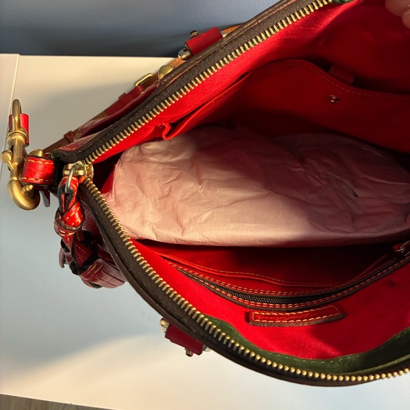 Dooney & Bourke Vibrant Red Shoulder Bag - Picture 6 of 6